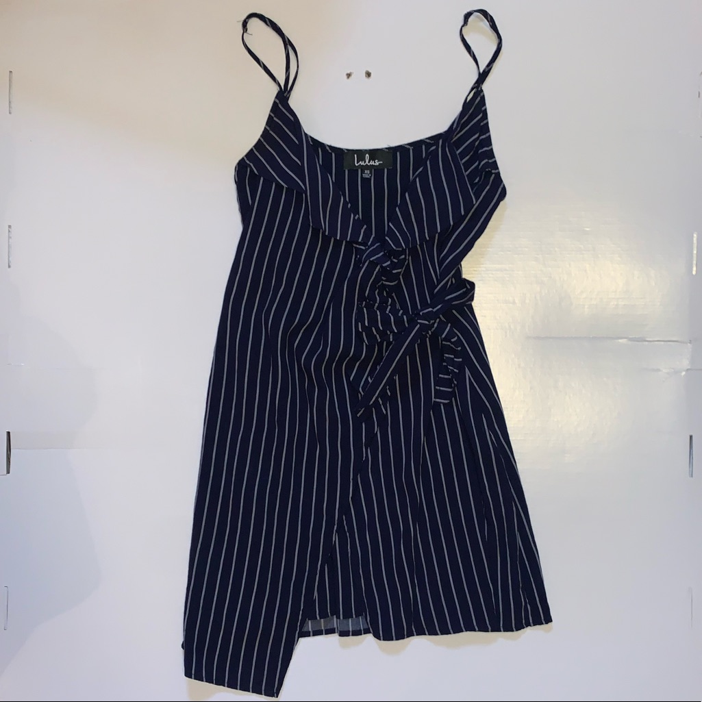 Lulus Striped Wrap Dress